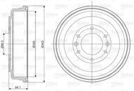 VALEO Brake drum 237056 - Brake drum