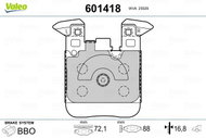 VALEO Brake Pads 601418 - Brake Pads