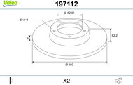VALEO Brake Disc 197112 - Brake Disc