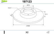 VALEO Brake Disc 197123 - Brake Disc