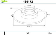 VALEO Brake Disc 186172 - Brake Disc