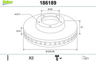 VALEO Brake Disc 186189 - Brake Disc