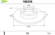 VALEO Brake Disc 186236 - Brake Disc