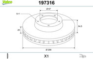 VALEO Brake Disc 197316 - Brake Disc