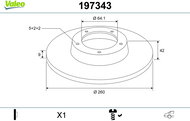 VALEO Brake Disc 197343 - Brake Disc
