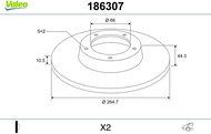 VALEO Brake Disc 186307 - Brake Disc