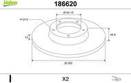 VALEO Brake Disc 186620 - Brake Disc