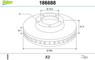 VALEO Brake Disc 186688 - Brake Disc