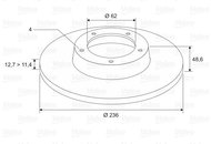 VALEO Brake Disc 186714 - Brake Disc