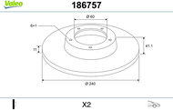 VALEO Brake Disc 186757 - Brake Disc