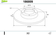 VALEO Brake Disc 186809 - Brake Disc
