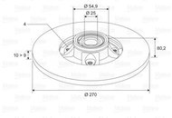 VALEO Brake Disc 186898 - Brake Disc
