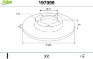 VALEO Brake Disc 197099 - Brake Disc