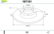 VALEO Brake Disc 197101 - Brake Disc