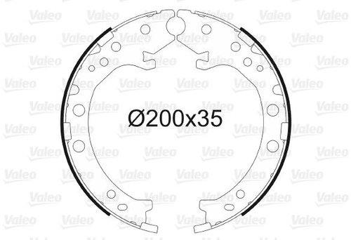VALEO Brake Shoe Set 564154 - Brake Shoes - Main image