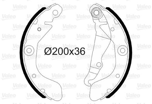 VALEO Brake Shoe Set 564172 - Brake Shoes - Main image