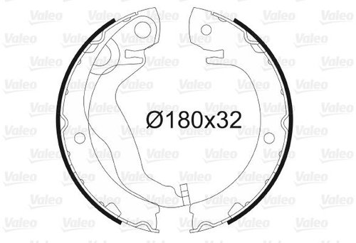 VALEO Brake Shoe Set 564173 - Brake Shoes - Main image