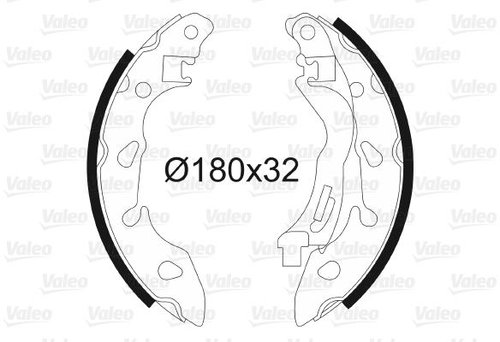 VALEO Brake Shoe Set 564185 - Brake Shoes - Main image