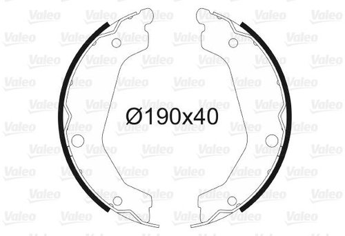 VALEO Brake Shoe Set 564190 - Brake Shoes - Main image