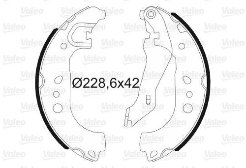 VALEO Brake Shoe Set 564192 - Brake Shoes - Main image