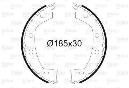 VALEO Brake Shoe Set 564198 - Brake Shoes - Main image