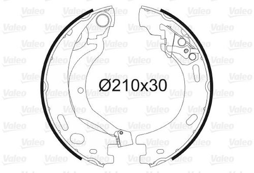 VALEO Brake Shoe Set 564199 - Brake Shoes - Main image