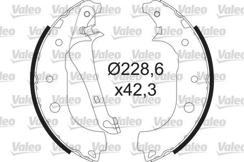 VALEO Brake Shoe Set 564207 - Brake Shoes - Main image