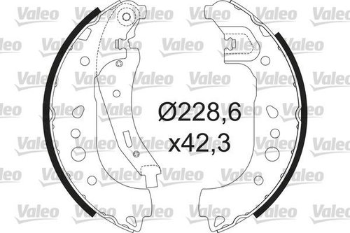 VALEO Brake Shoe Set 564208 - Brake Shoes - Main image