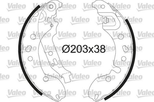 VALEO Brake Shoe Set 564209 - Brake Shoes - Main image