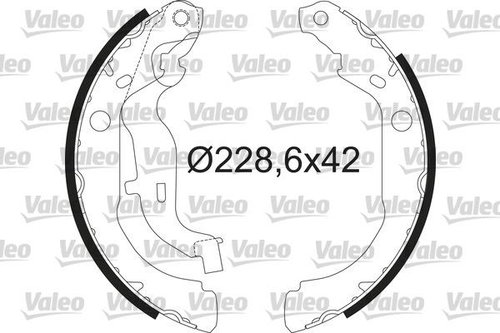 VALEO Brake Shoe Set 564210 - Brake Shoes - Main image