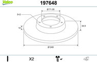 VALEO Brake Disc 197648 - Brake Disc