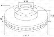 VALEO Brake Disc 197700 - Brake Disc