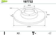 VALEO Brake Disc 197732 - Brake Disc