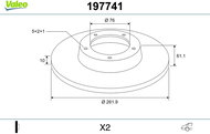 VALEO Brake Disc 197741 - Brake Disc