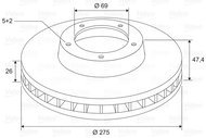 VALEO Brake Disc 197742 - Brake Disc