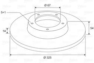 VALEO Brake Disc 197764 - Brake Disc