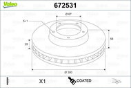VALEO Brake Disc 672531 - Brake Disc