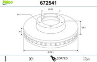 VALEO Brake Disc 672541 - Brake Disc