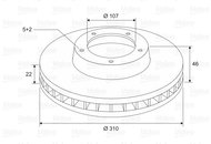VALEO Brake Disc 197653 - Brake Disc