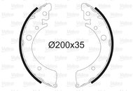 VALEO Brake Shoe Set 562994 - Brake Shoes