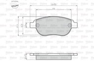 VALEO Brake Pads 872600 - Brake Pads