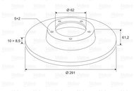 VALEO Brake Disc 197526 - Brake Disc