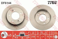 TRW Brake disc DF6144, set of 2 - Brake Disc