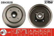 TRW Brake Drum DB4302B - Brake drum
