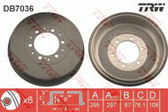 TRW Brake Drum DB7036 - Brake drum