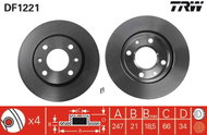 TRW Brake disc DF1221, set of 2 - Brake Disc
