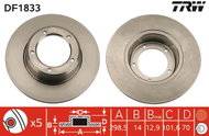TRW Brake disc DF1833, set of 2 - Brake Disc