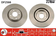 TRW Brake disc DF2566, set of 2 - Brake Disc