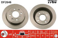 TRW Brake disc DF2646, set of 2 - Brake Disc