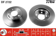 TRW Brake disc DF2722, set of 2 - Brake Disc